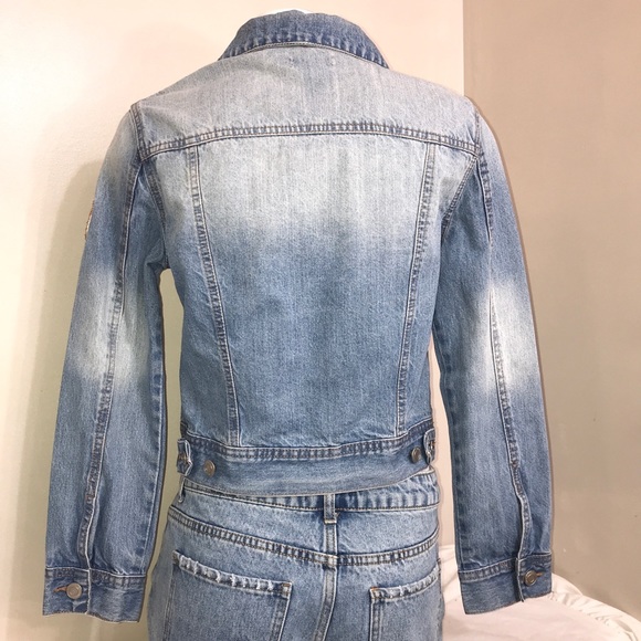 Streetwear Society Denim Blue Patches Crop Jacket - Picture 13 of 16